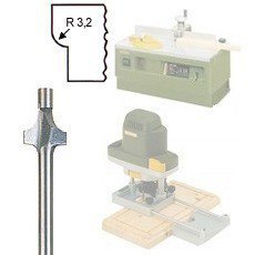 Фрезер за дърво R3,2 mm