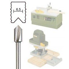 Фрезер за дърво V-обр. Ø6,5mm
