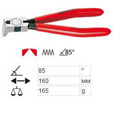 Клещи резачки за пластмаса под ъгъл 85 KNIPEX