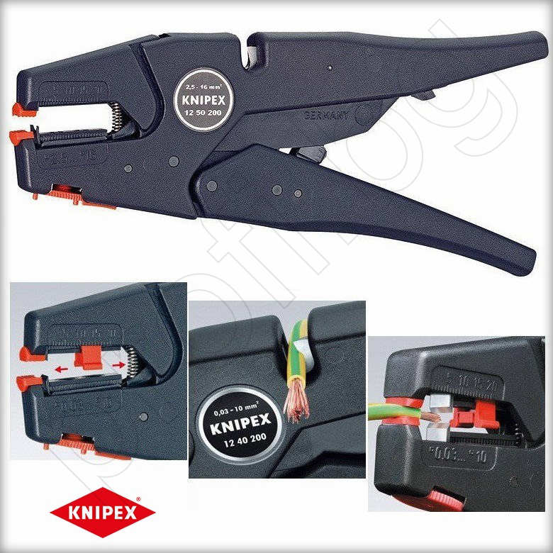 Клещи за автоматично сваляне на изолация - самонастройващи KNIPEX 12 50 200