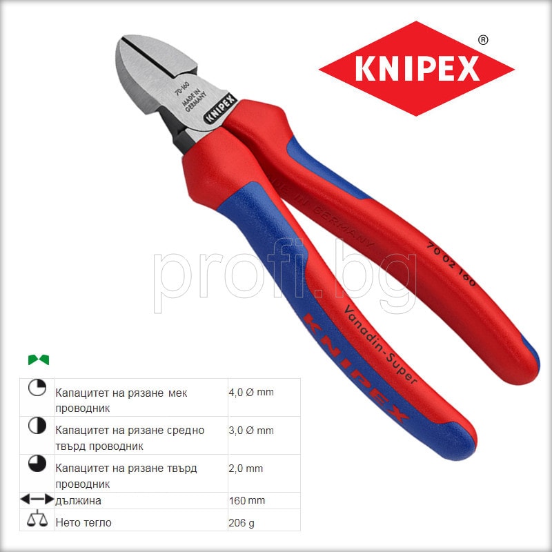 Клещи резачки 160 mm KNIPEX