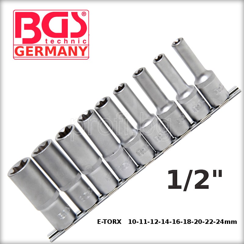 Вложки 1/2" к-т E-TORX 10-24L