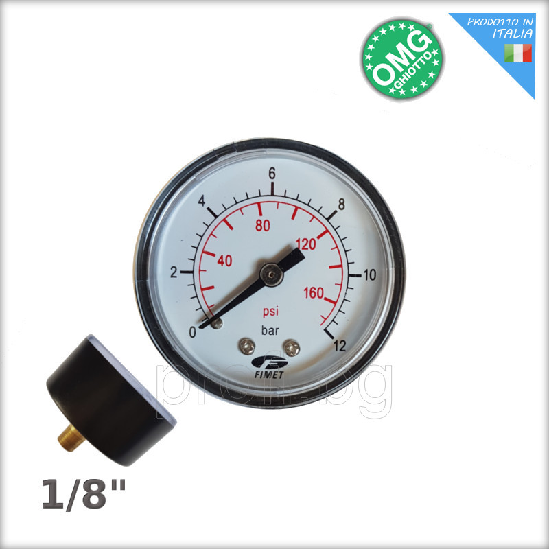 Манометър 1/8" 0-12bar Ø 50