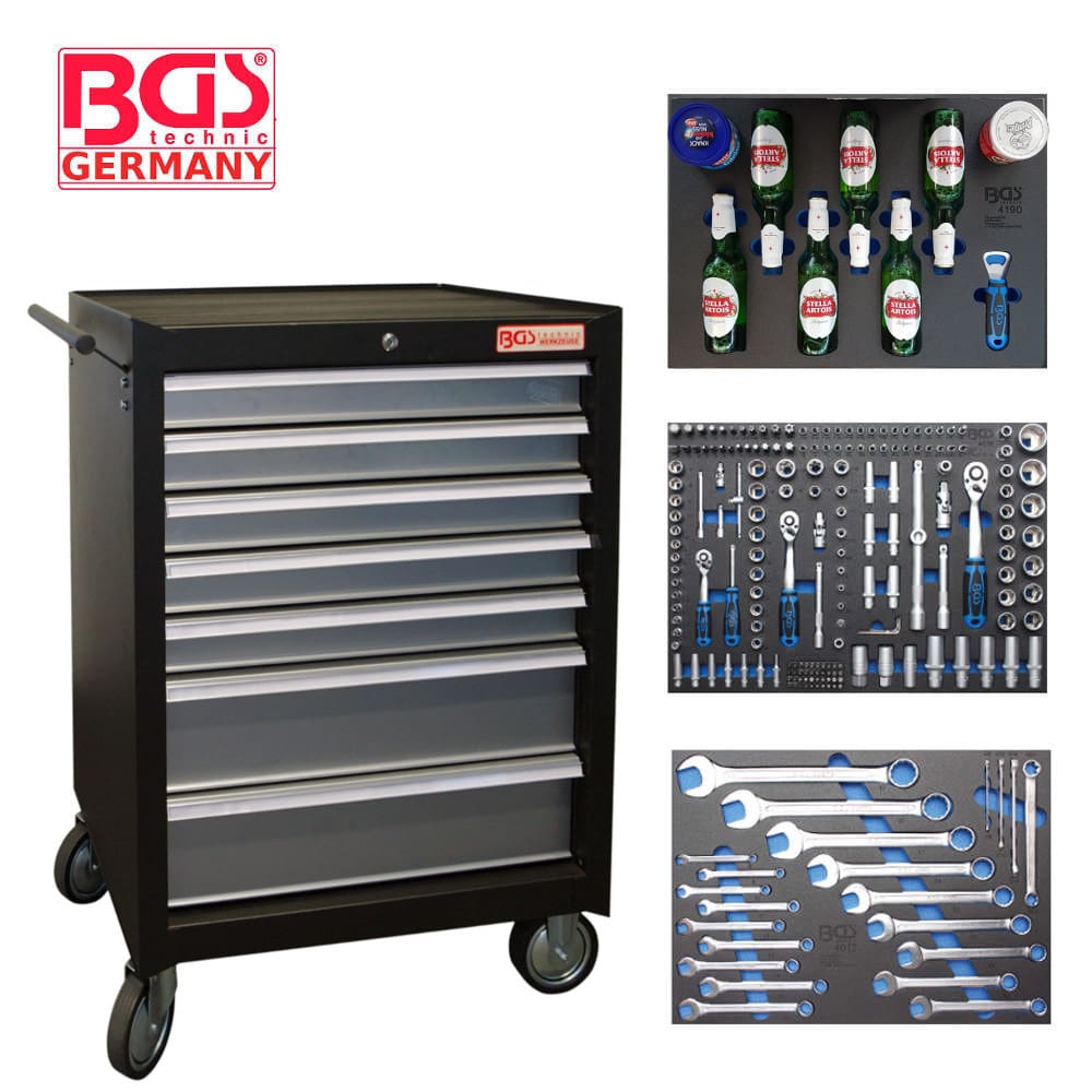 Количка за инструменти BGS GERMANY оборудвана 216 части