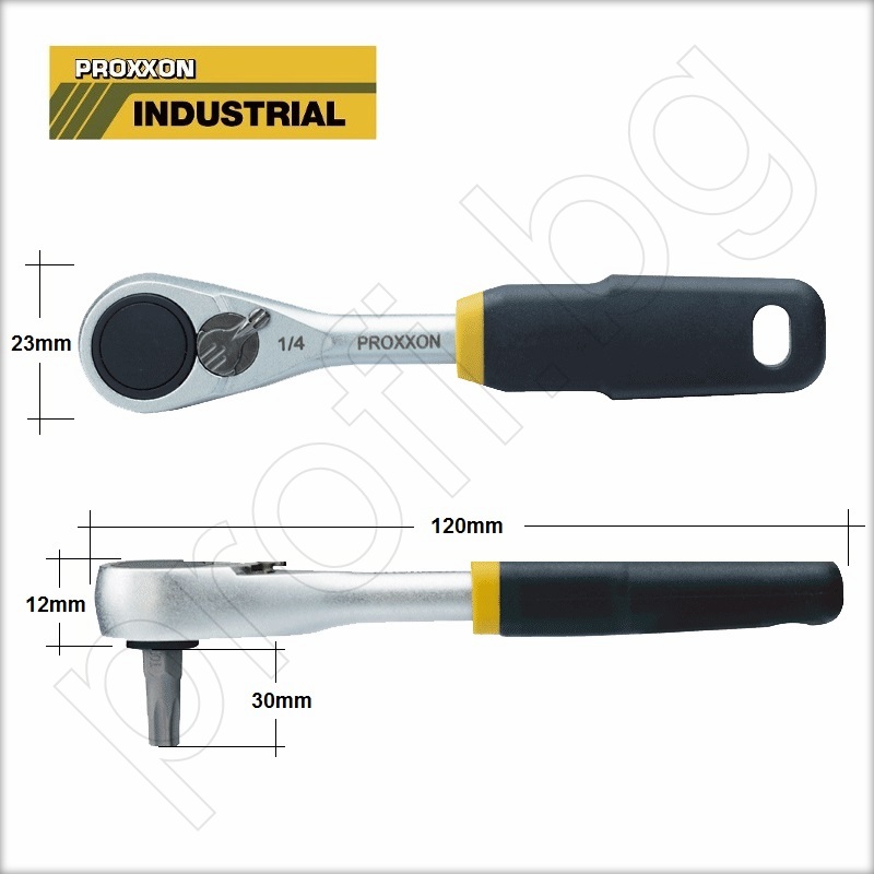 Тресчотка за битове 1/4"(6.3mm) PROXXON супер къса