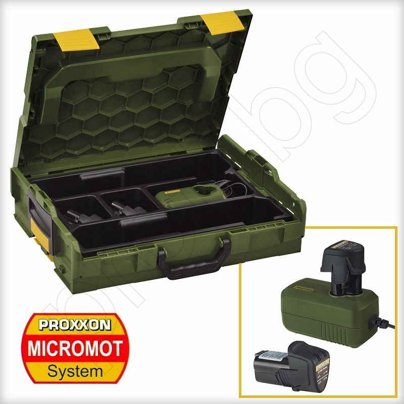 Кутия L-BOXX в комплект с две батерии и бързо зарядно устройство