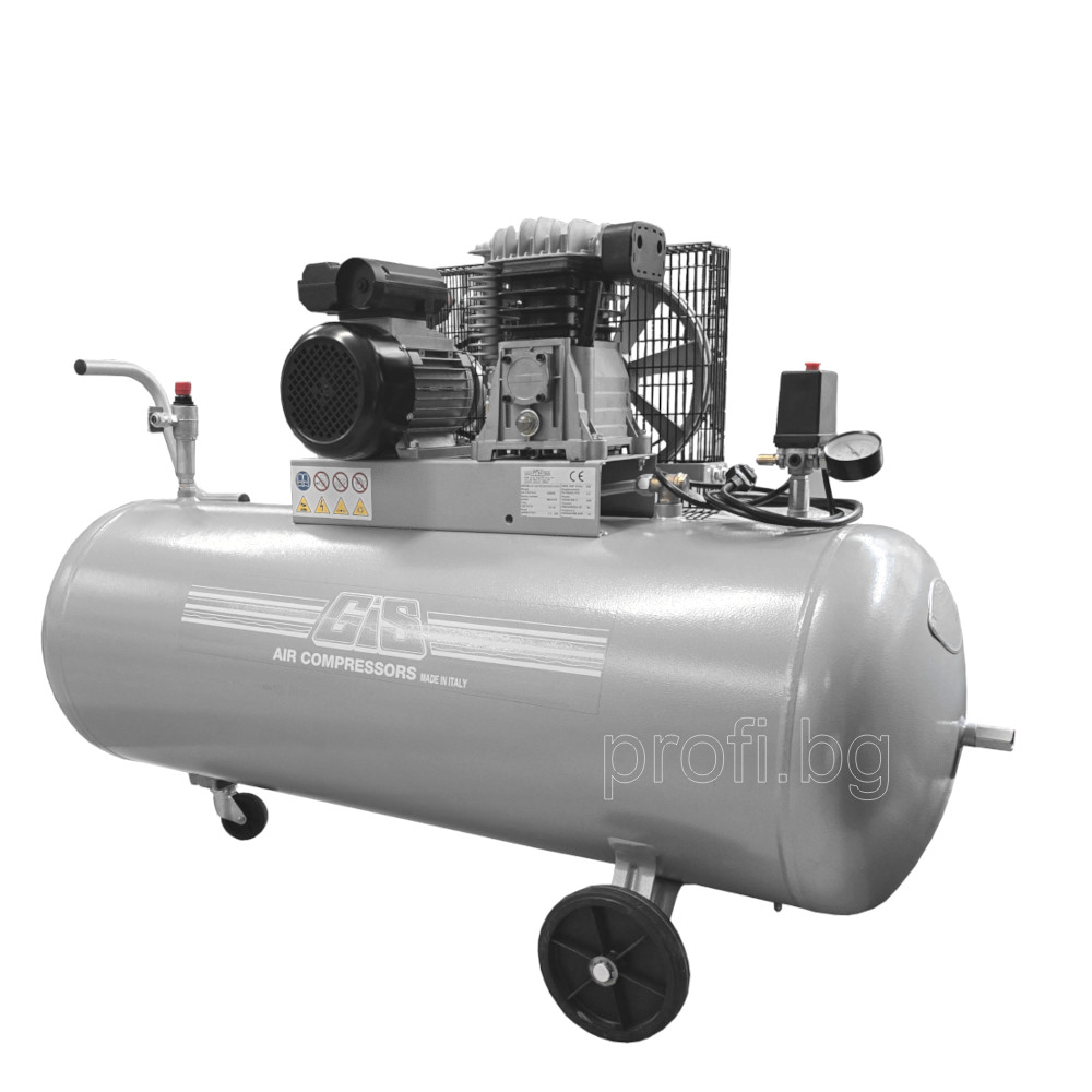 Компресор бутален 200L 330L/m GIS ITALY ЛИЗИНГ
