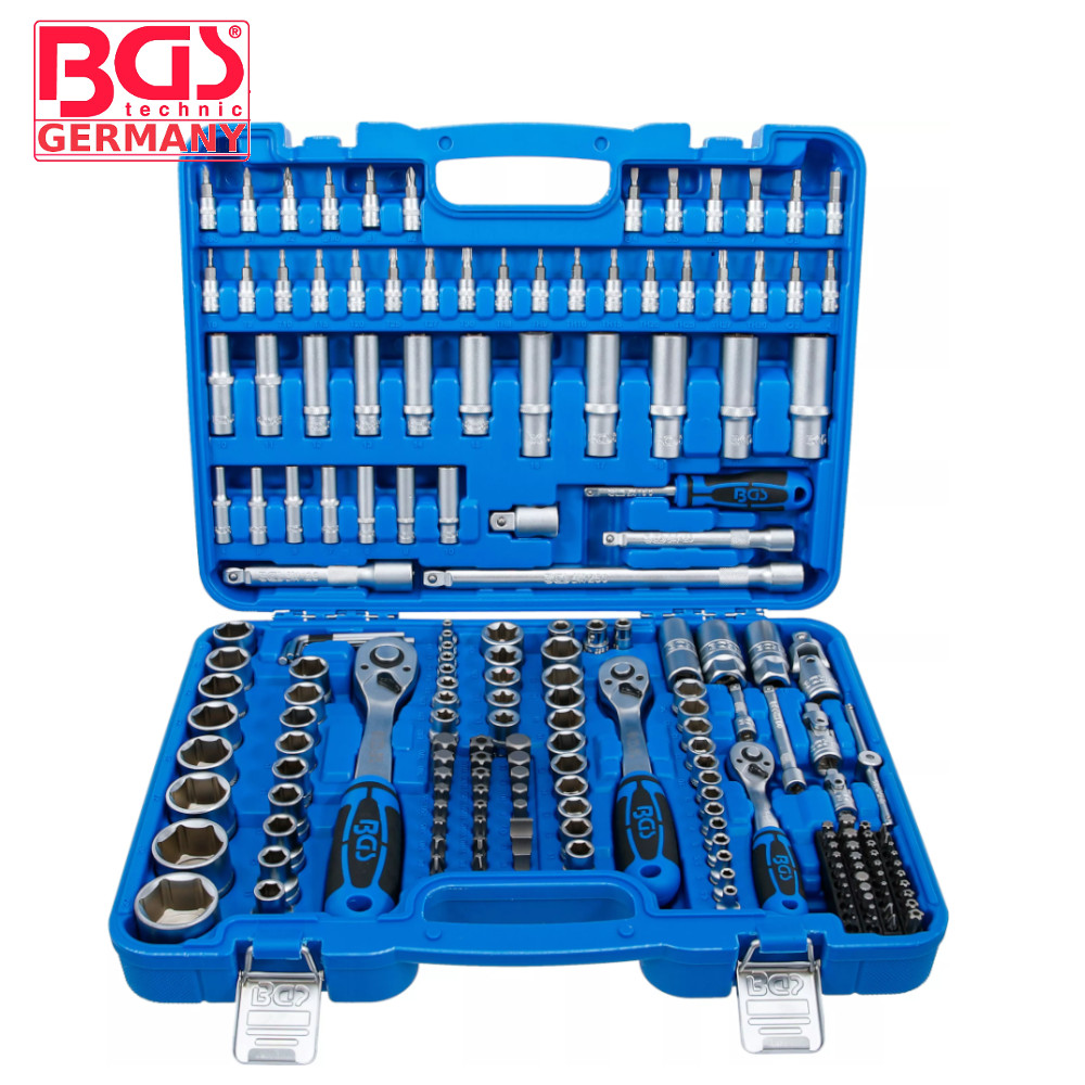 Инструменти 1/2″, 3/8" и 1/4" к-т 192 части BGS GERMANY