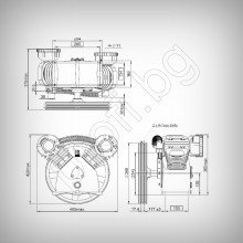 Глава за компресор LB50 630/520 L/m LACME схема Глава за компресор LB50 630/520 L/m LACME схема