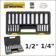 Вложки к-т удължени 1/2″ и 1/4″-20 бр.